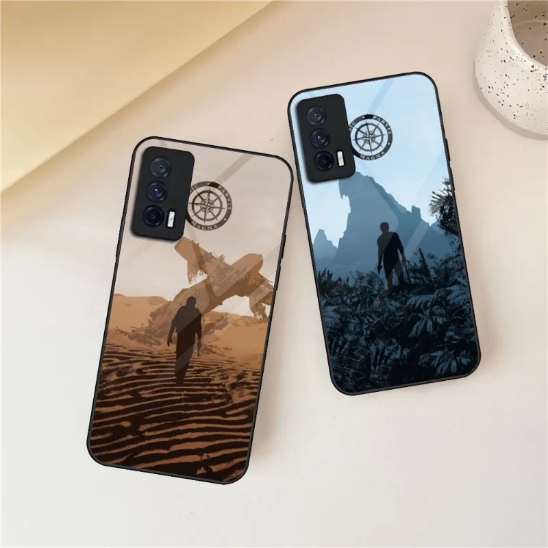 Sic Parvis Magna Uncharted Cassa Del Telefono Di Vetro Per Vivo Y55S Y31S Y73 Y76S Y30 S10 S12 S9 S9E X60 X70 Iqoo9 8 7 Neo5 5S Coque