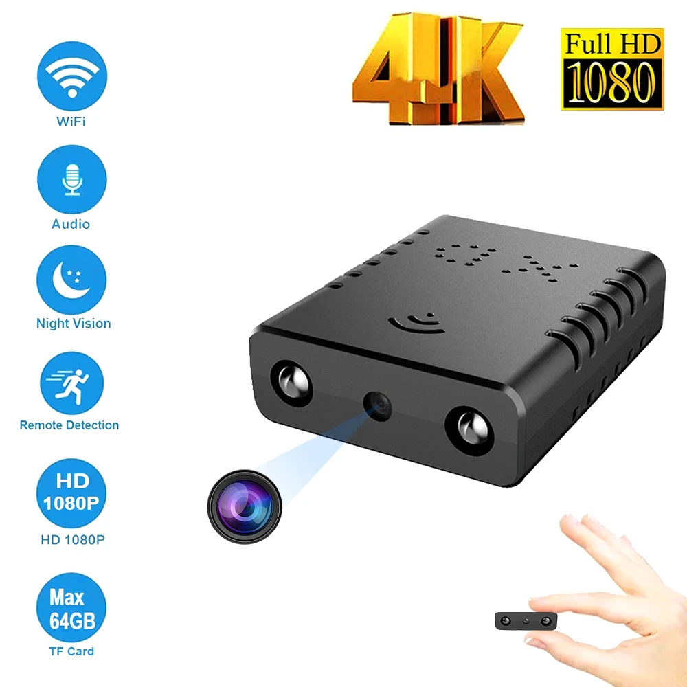 1080P Hd Wireless Wifi Camera Mini Camera Visione Notturna Ir-Cut Motion Detection Smart Micro Outdoor Voice Video Record 4K