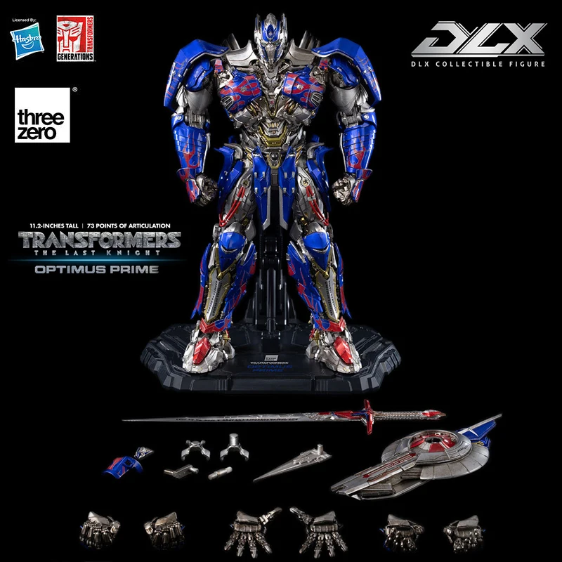 In Magazzino Threezero 3A Dlx Transformers L'Ultimo Cavaliere Optimus Prime 11 Pollici 28.5Cm Action Figures Regalo Giocattolo Con Scatola Di Trasport