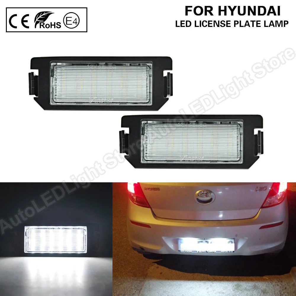 Per Hyundai I30 Hatchback I20 Veloster Fs Xg 30 Terracan Hp Genesis Coupé Gk 2Pcs Led Luci Targa Errore Plug & Play Gratuito