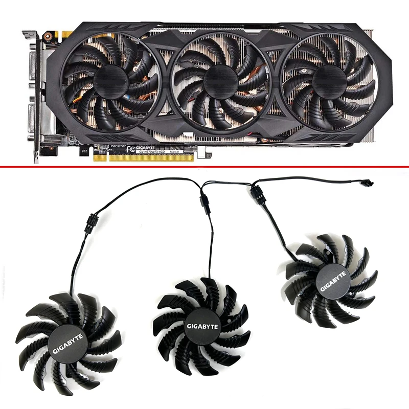 Nuova Ventola Di Raffreddamento A 3Pin Muslimex Da 75Mm Gtx 970 Gpu Per Gigabyte Gtx 970 Windforce G1 R9-280X Gv-R928Xwf3-3Gd Gv-R928Xoc