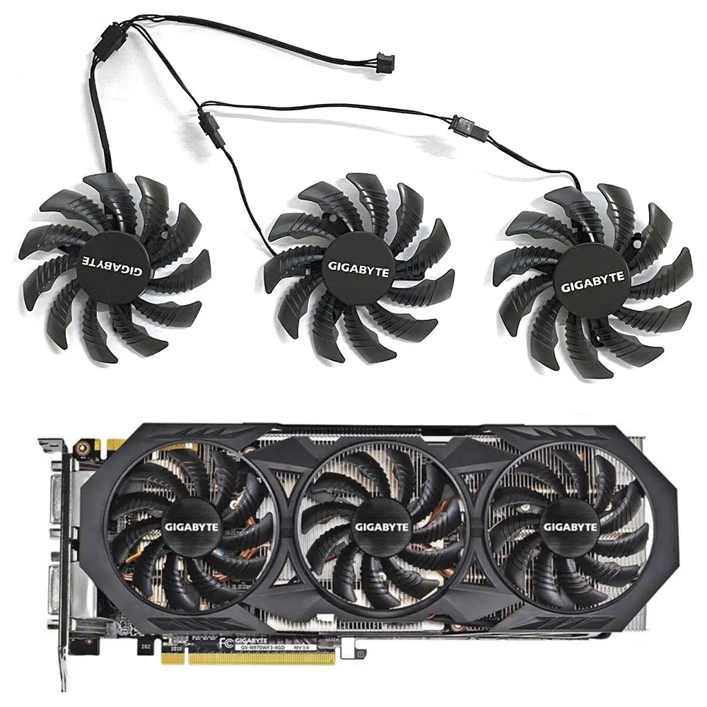 Ventola Di Raffreddamento 75Mm Pld08010S12H 3Pin Gtx 970 Per Schede Grafiche Gigabyte Gtx 970 Windforce G1 R9-280X Gv-R928Xwf3-3Gd Gv-R928Xoc