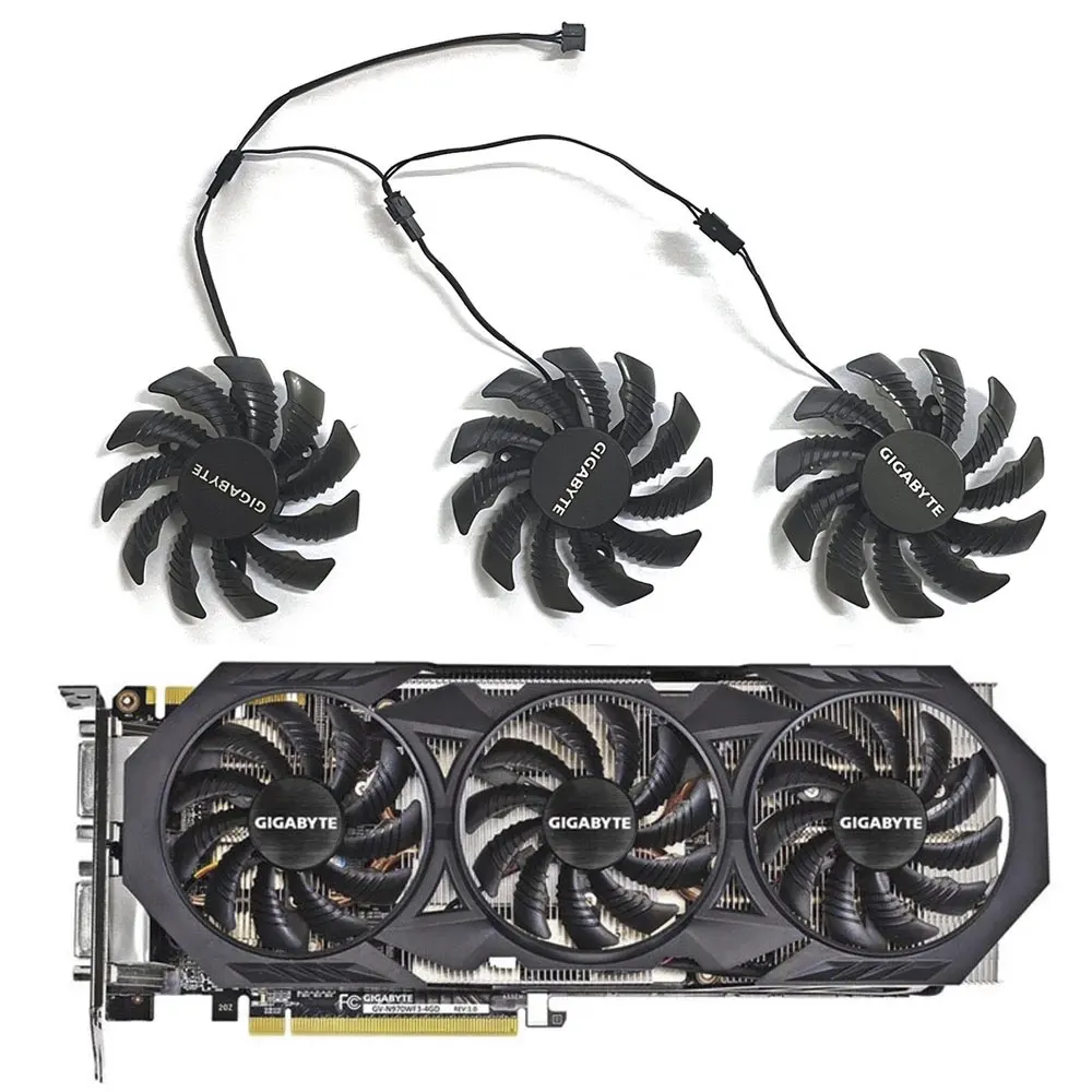 3 Pz 75Mm Muslimt 3-Pin Gtx 970 Ventola Di Raffreddamento Per Gigabyte Gtx 970 Wind G1 R9-280X Gv-R928Xwf3-3Gd Gv-R928Xoc Scheda Grafica