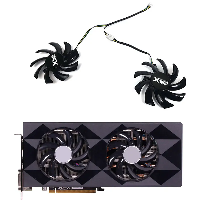 Nuovo 85Mm 4Pin Fdc10H12S9-C Fd7010H12S Zaffiro R9 270X 280X Xfx R9 280X 390/390X 8G Rx470 Rx570 Rx580 Ventola Doppia Ventola Di Raffreddamento