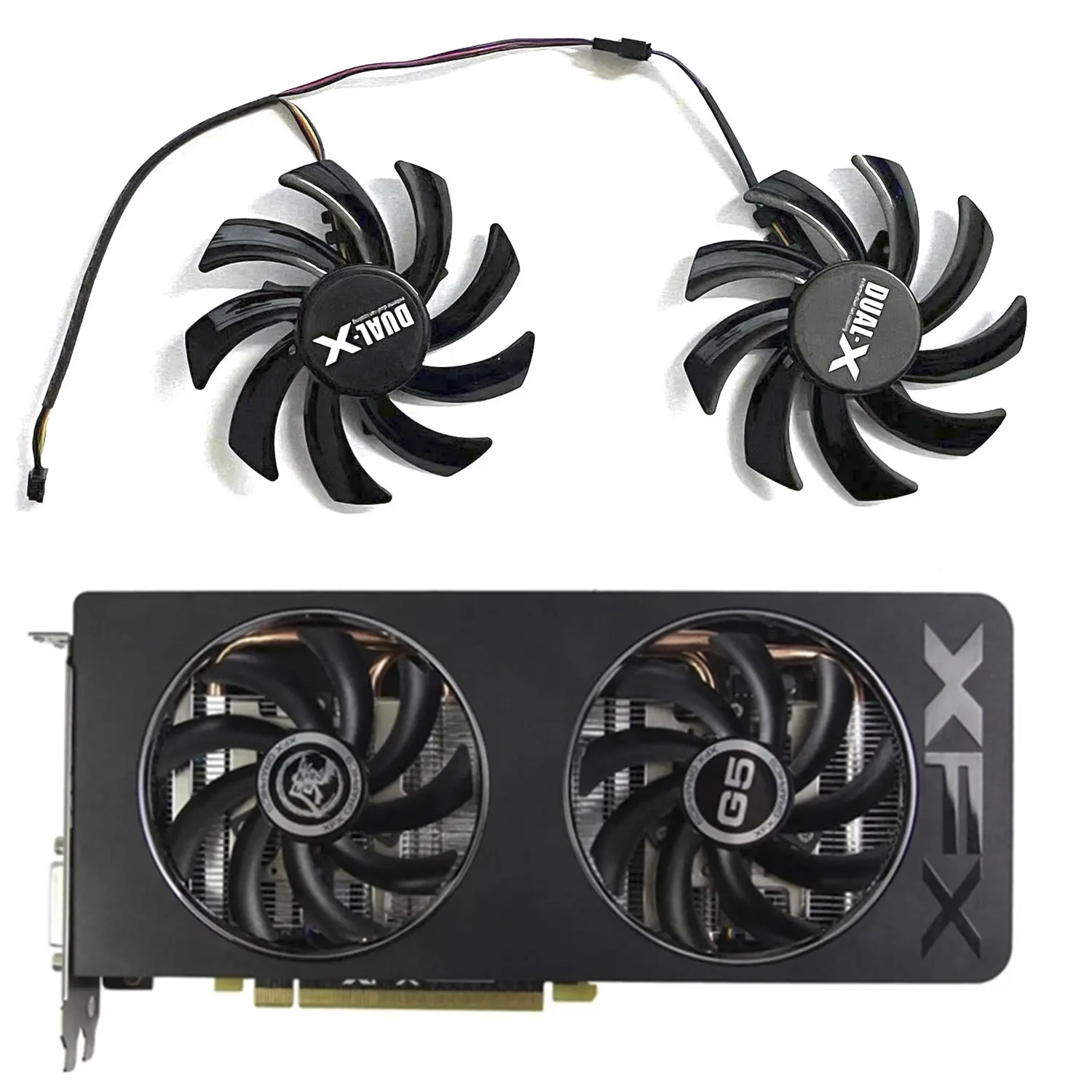 Nuovo Dispositivo Di Raffreddamento Gpu Fd7010H12S Fdc10H12S9-C R9 270X Per Xfx R9 285/280/290/290X/280X Rx 480/470 Zaffiro R9 270X 280