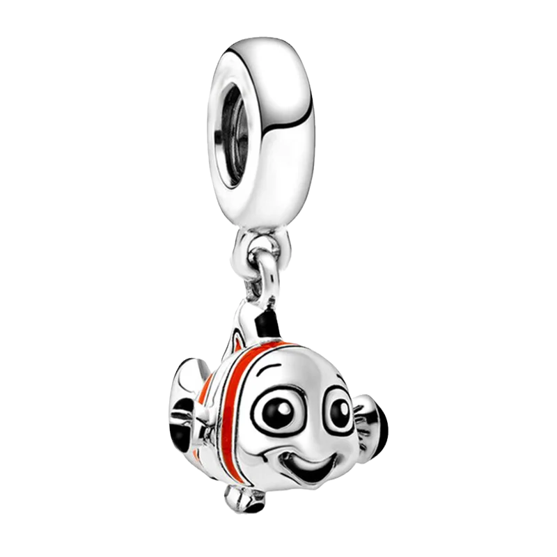 Disney Trovare Ciondolo Nemo Per La Creazione Di Gioielli Fit Pandora Pixar Clownfish Dory Charms Bracciale Donna Accessori Raffinati Perline Fai Da T