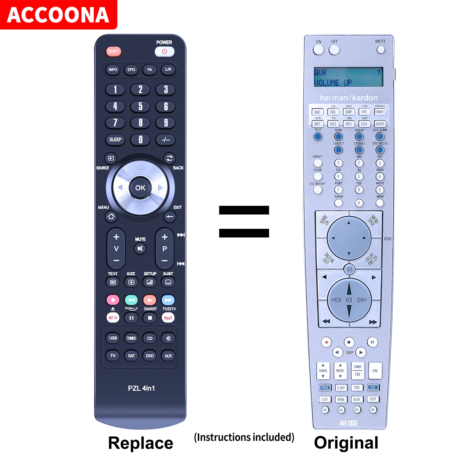 Telecomando Per Harman Kardon Avr630 Avr 645 430 Dpr 2005 Dpr 1001 Avr265 Avr3650 3550Hd