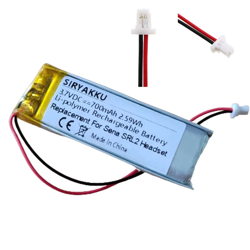 Sostituzione Della Batteria Di Riparazione Ai Polimeri Di Litio Da 3.7V 720Mah Per Sistema Di Comunicazione Bluetooth Per Moto Sena Srl Srl 2
