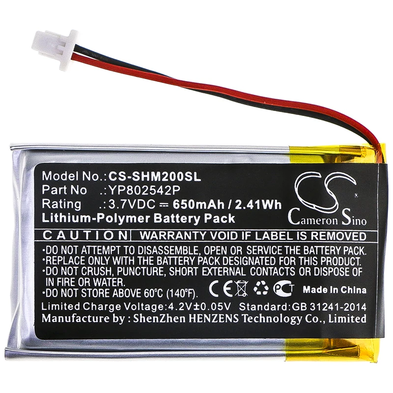 Batteria Cameron Sino 650Mah Per Sena Smh-10S Smh-20S Yp802542P