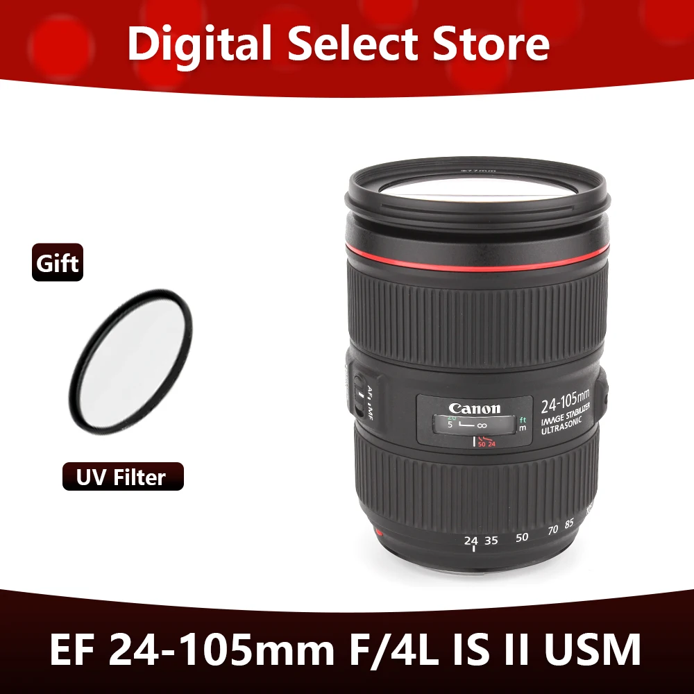 Canon Ef 24-105Mm F/4L Ii È Obiettivo Usm Per Canon Eos 5D Mark Iv 5 D3 6D Mark Ii 6D 7D 7 D2 90D 80D 77D 5 D2 Slr Camera