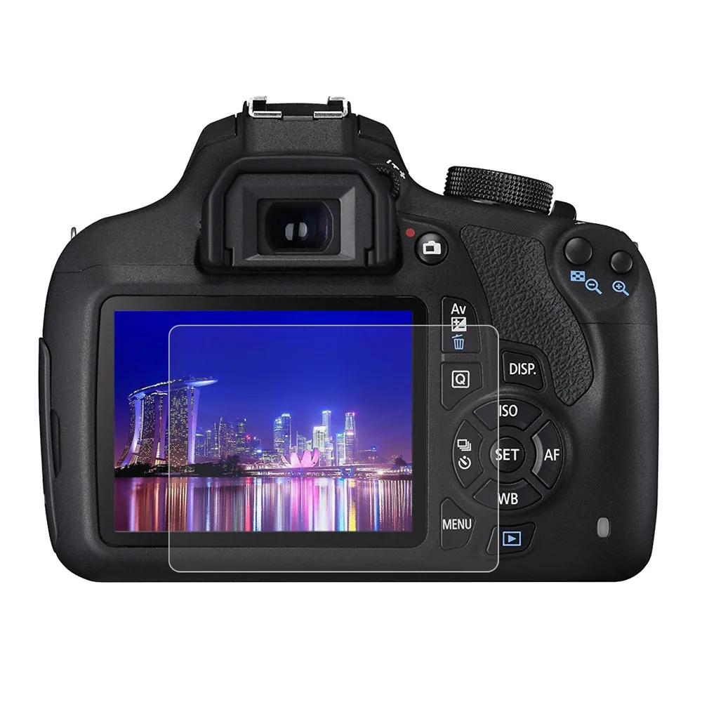 Vetro Temperato Per Canon 60D 600D 70D 80D 100D 200D 200Dii 5D 6D 7D Mark Ii Iii Iv 7D2 5D3 5Ds 5Drs 5D4 7600D Pellicola Salvaschermo