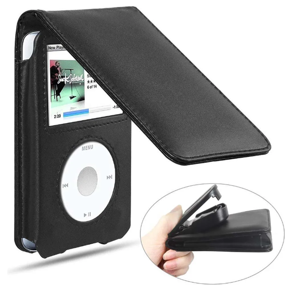 Custodia Protettiva In Pelle Per Apple Ipod Classic 80Gb 120Gb Thin 160Gb Ipod Video 30Gb Con Clip Da Cintura (Spessore 10.5Mm)