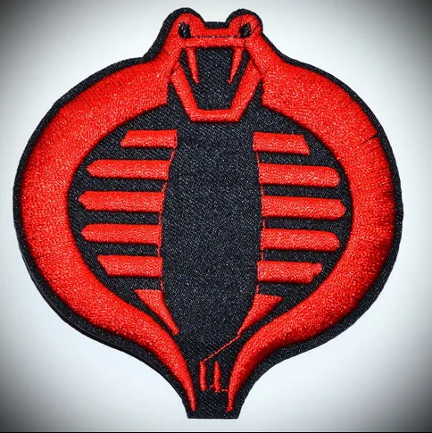 1X Avviso Rosso! Cobra Gi Joe Usa Army Tactical Us Military Morale Badge Red Black Patch Iron On Patch