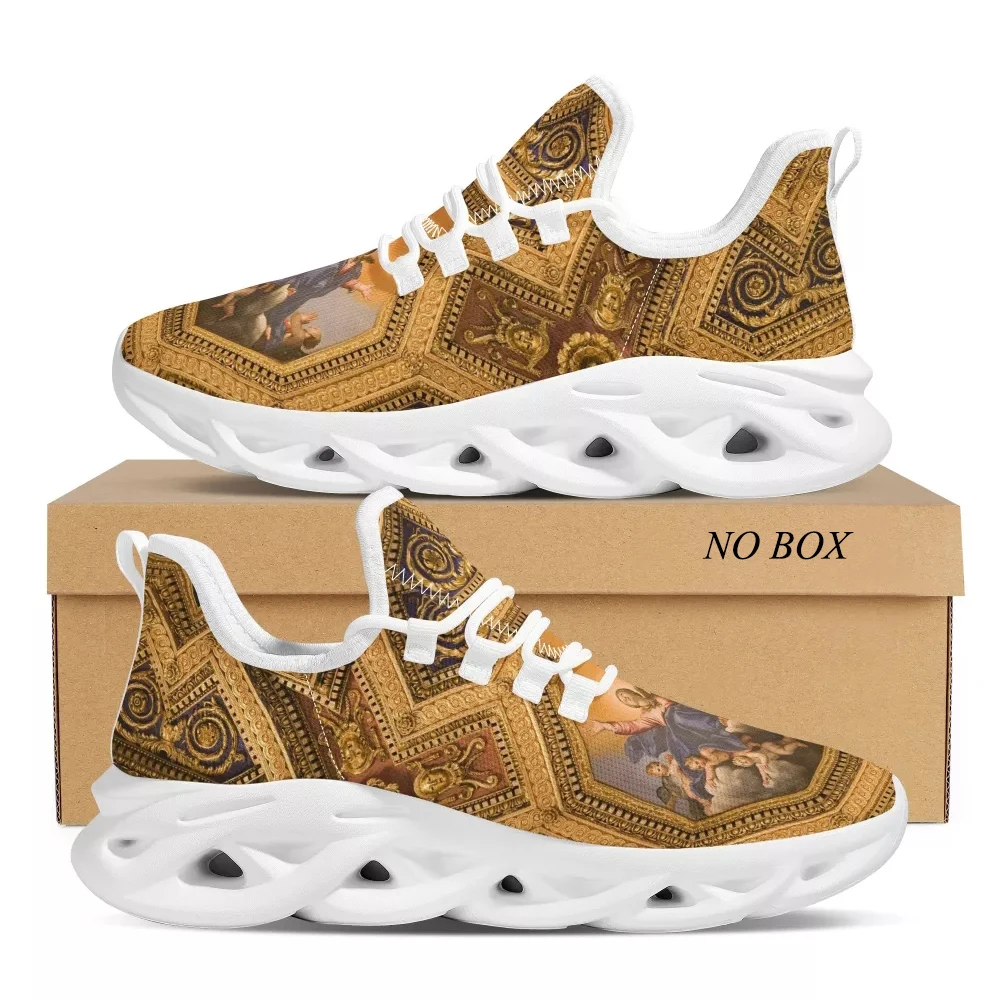 Wherisart Luxury Oil Painting Pattern Scarpe Vulcanizzate Da Donna 2021 Fashion Running Sneaker Lace-Up Calzature Mujer Dropship