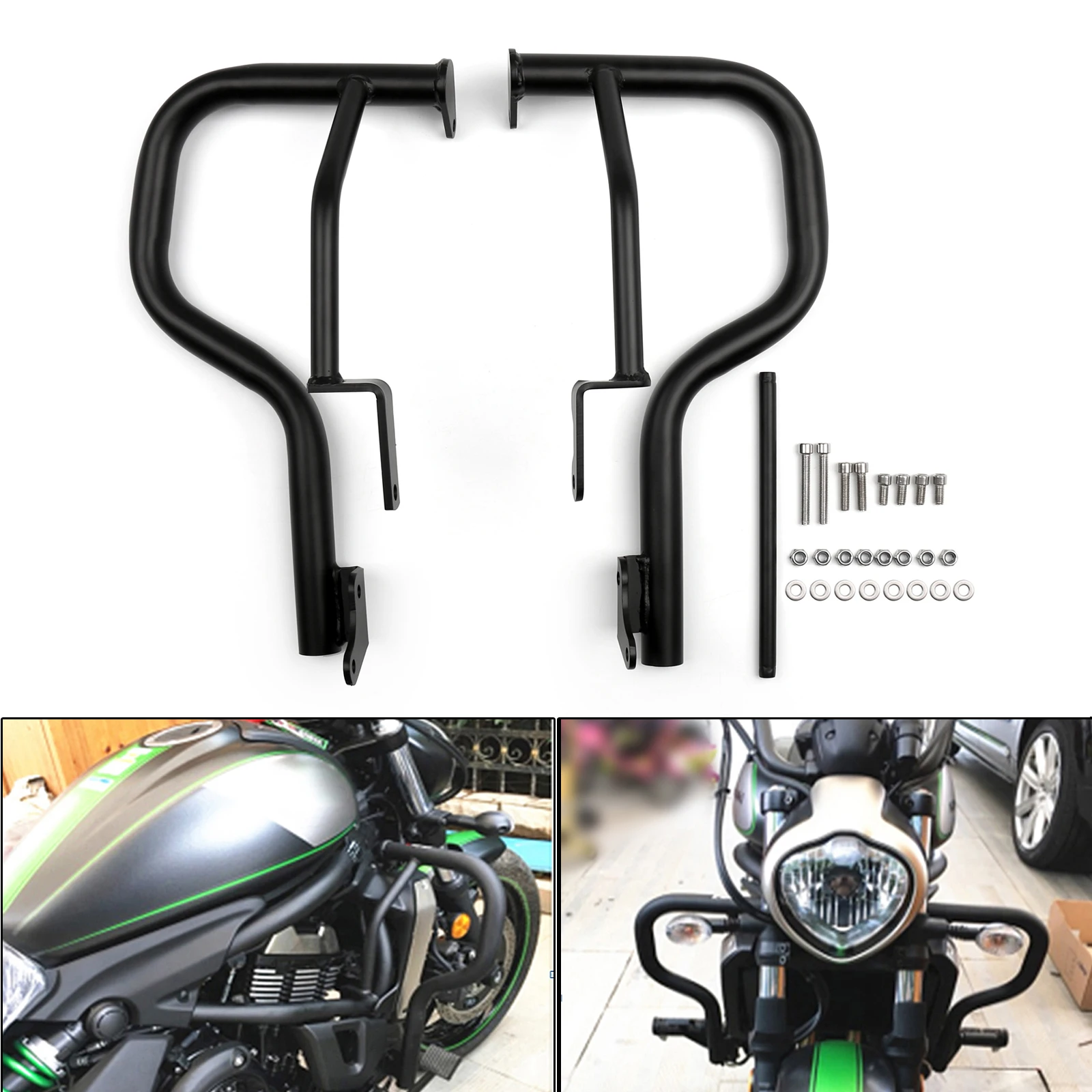 Artudatech Engine Bumper Anti-Collision Fit For Kawasaki Vulcan S En 650 2015 - 2021 Crash Bar Motorcycle Accessories Parts
