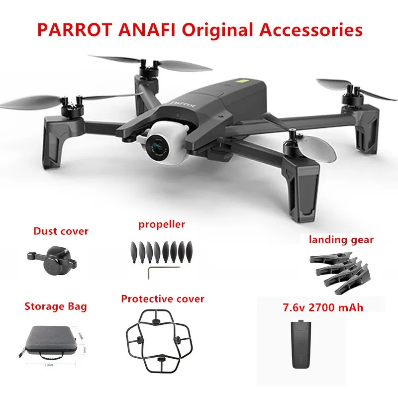 Parrot Anafi Gps Drone Accessori Originali Batteria Elica Copertura Protettiva Carrello Di Atterraggio Drone Pezzi Di Ricambio Parrot Anafi Parts