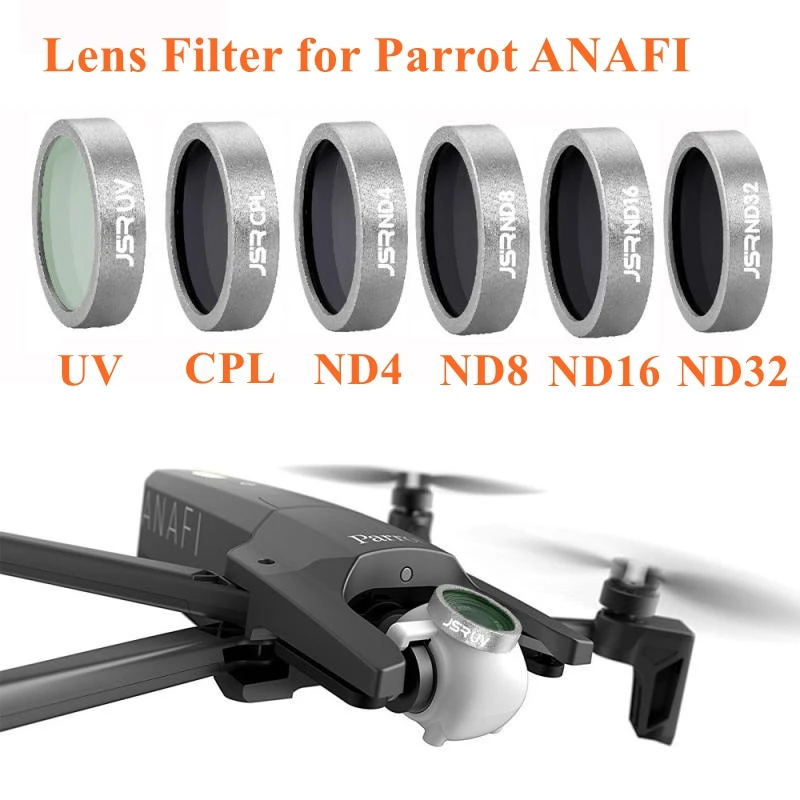 Pappagallo Anafi Drone Filtro Cpl Nd4 Nd8 Nd16 Nd32 Neutral Density Lente Filtro Polarizzatore Per Parrot Anafi Drone Giunto Cardanico Accessori