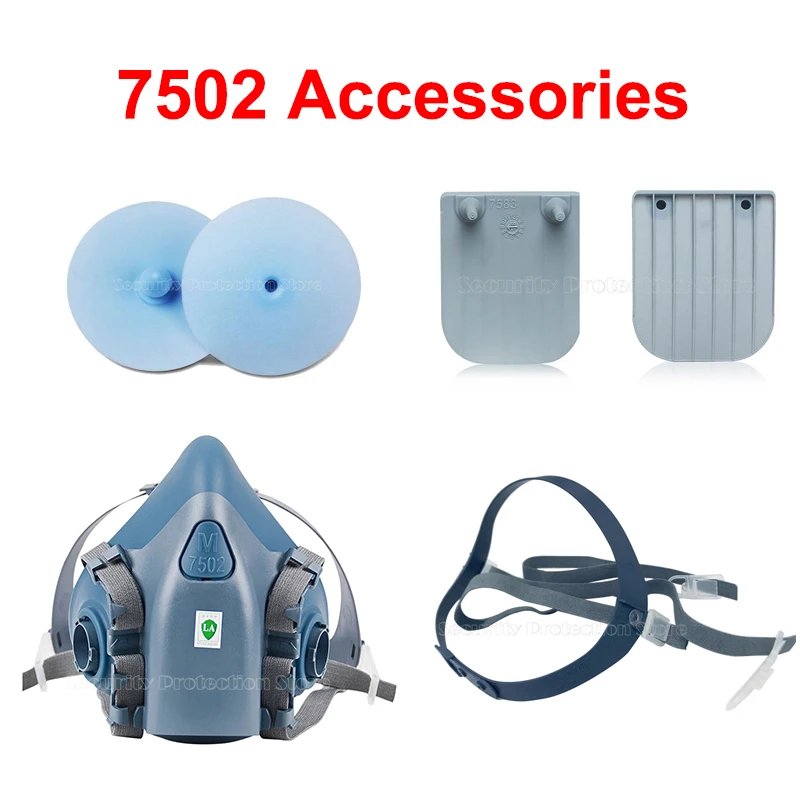 7583 Valvole Di Espirazione Per Inalazione Sostituibili Gel Di Silice 7581 Cintura Per La Testa Per Accessori Per Respiratori Chimici Con Maschera Ant