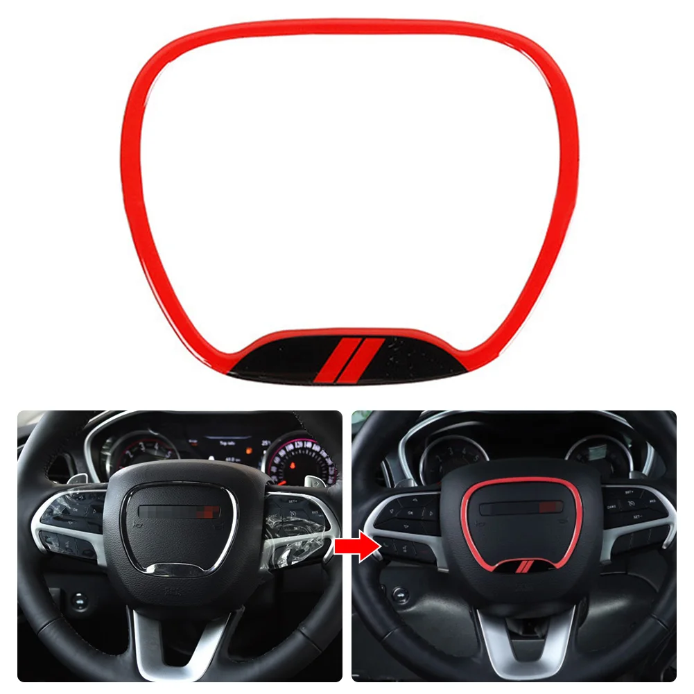 Per Dodge Challenger Charger Jeep Grand Cherokee Srt8 2015-2020 Auto Volante Anello Centrale Trim Cover Interni Auto