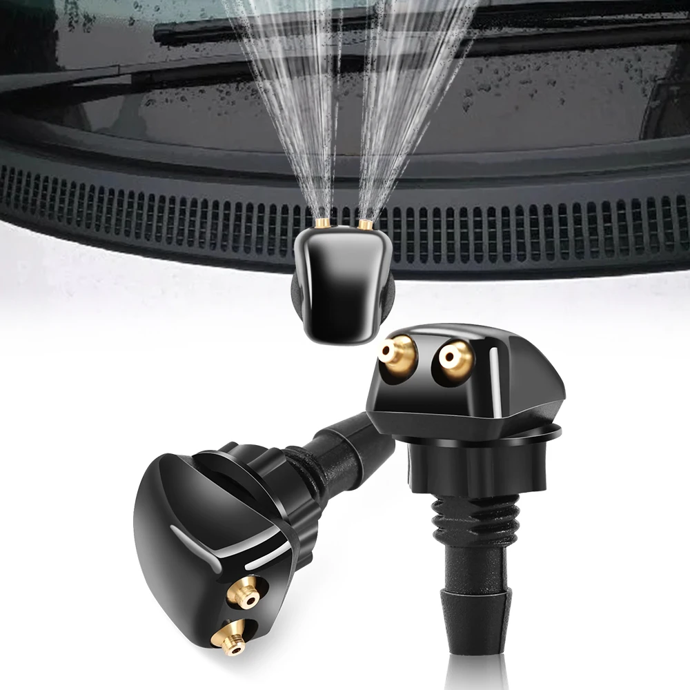 2 Pcs Car Water Spray Jet Ugello Rondella Parabrezza Anteriore Per Dodge Caliber Ram 1500 Caravan Charger Journey Neon Dart Viper