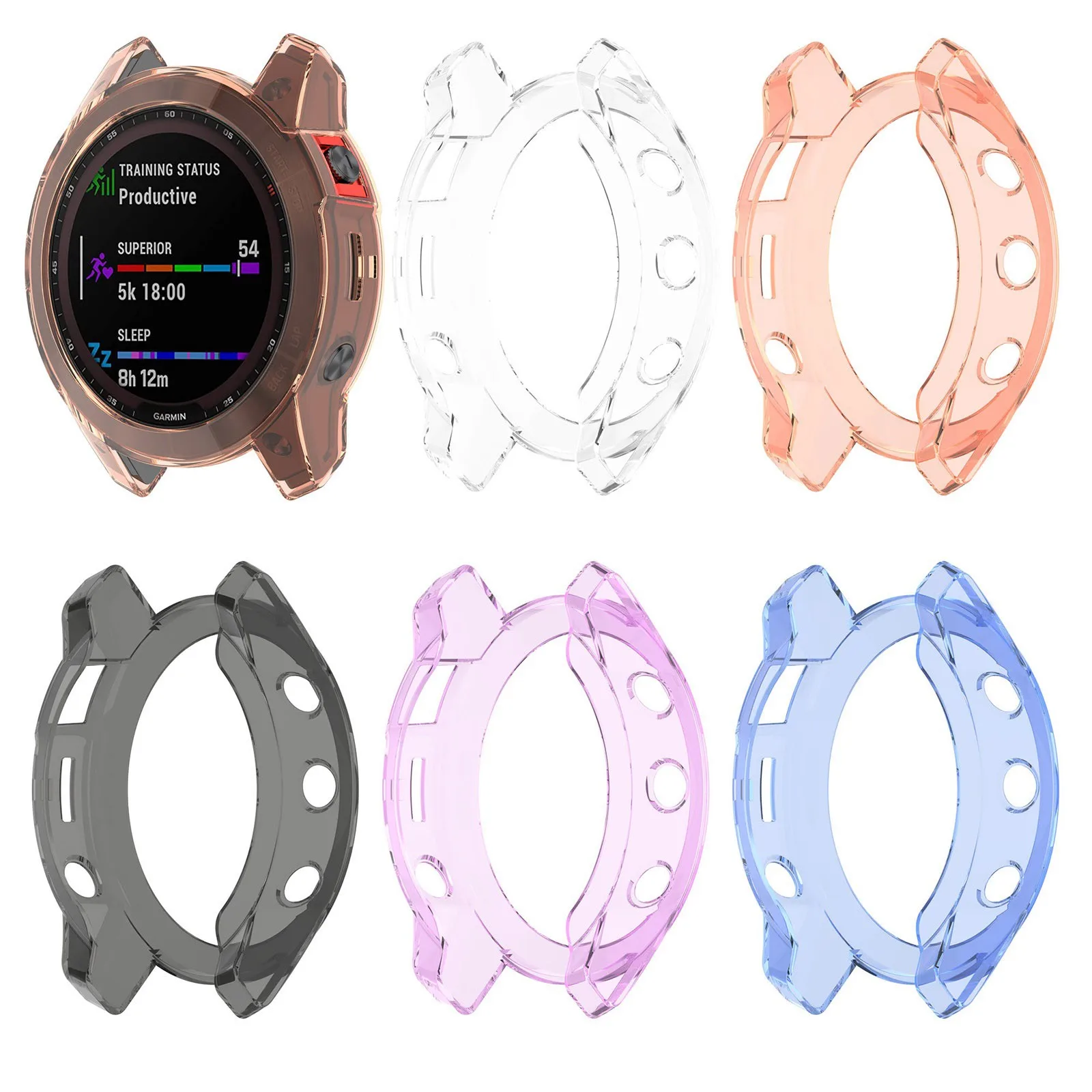 Tpu Per Garmin- Fenix7/Fenix 7 Solar/Fenix 7 Sapphire Solar Back Cover Protezione Dello Schermo Half Pack Tpu Accessori Per Custodie Vuote