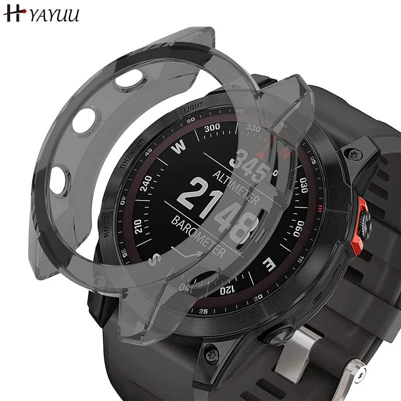 Yayuu Custodia Cover Per Garmin Fenix 7X/Fenix 7/Fenix 7X Custodia Protettiva In Tpu Sottile Per Fenix 7/7S/7X Solar/Zaffiro Solare