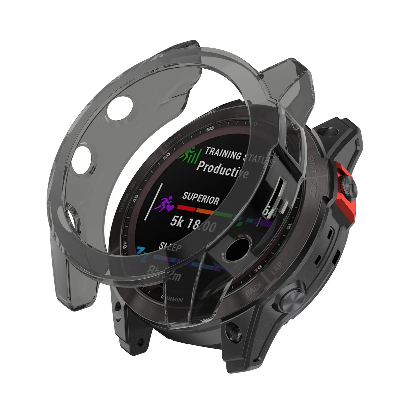 Guarda 7 Half Case Solar Sapphire- Hollow Fenix7/Fenix Smart Case 7 Solar/Fenix Compatibile Con Garmin- Pack Adatto