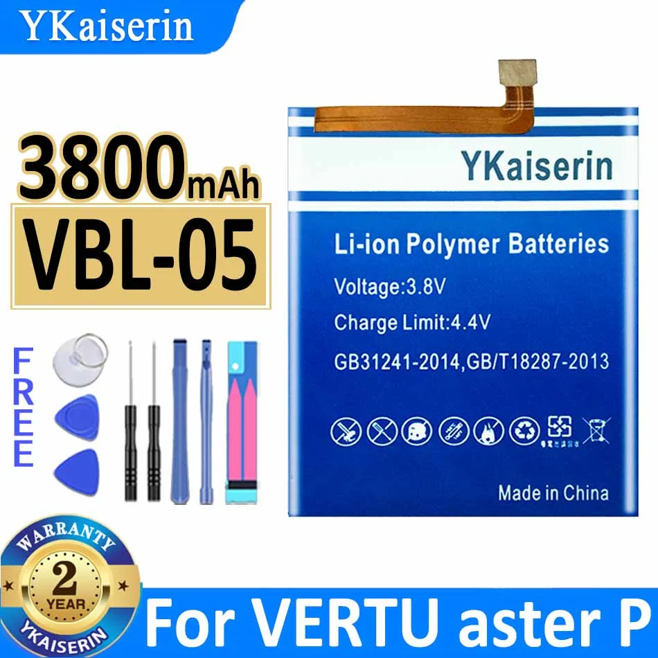 Ykaiserin Batteria Di Ricambio Bp-9V Vbl-02 Vbl-05 Per Vertu Aster Signature Touch V03 Vbl-02 V06 Aster P Cellulare Bateria