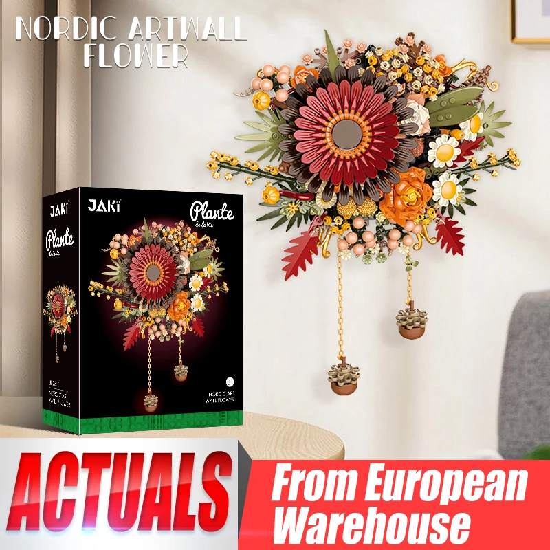 Jaki Flower Bouquet Building Block Modello Gerbera Colorato Compatibile Con La Decorazione Della Parete Di Fiori Secchi 10314 Regalo Di Natale Per Bam