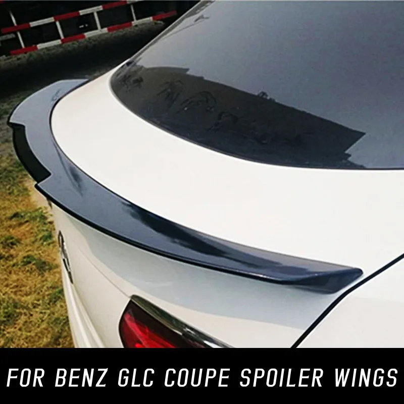 Per 2016 17 18 19 20 21 22 Mercedes Glc Class Coupe 200 300 250 260 43 Plastica Abs Nero Carbonio Coperchio Del Bagagliaio Posteriore Auto Spoiler Win