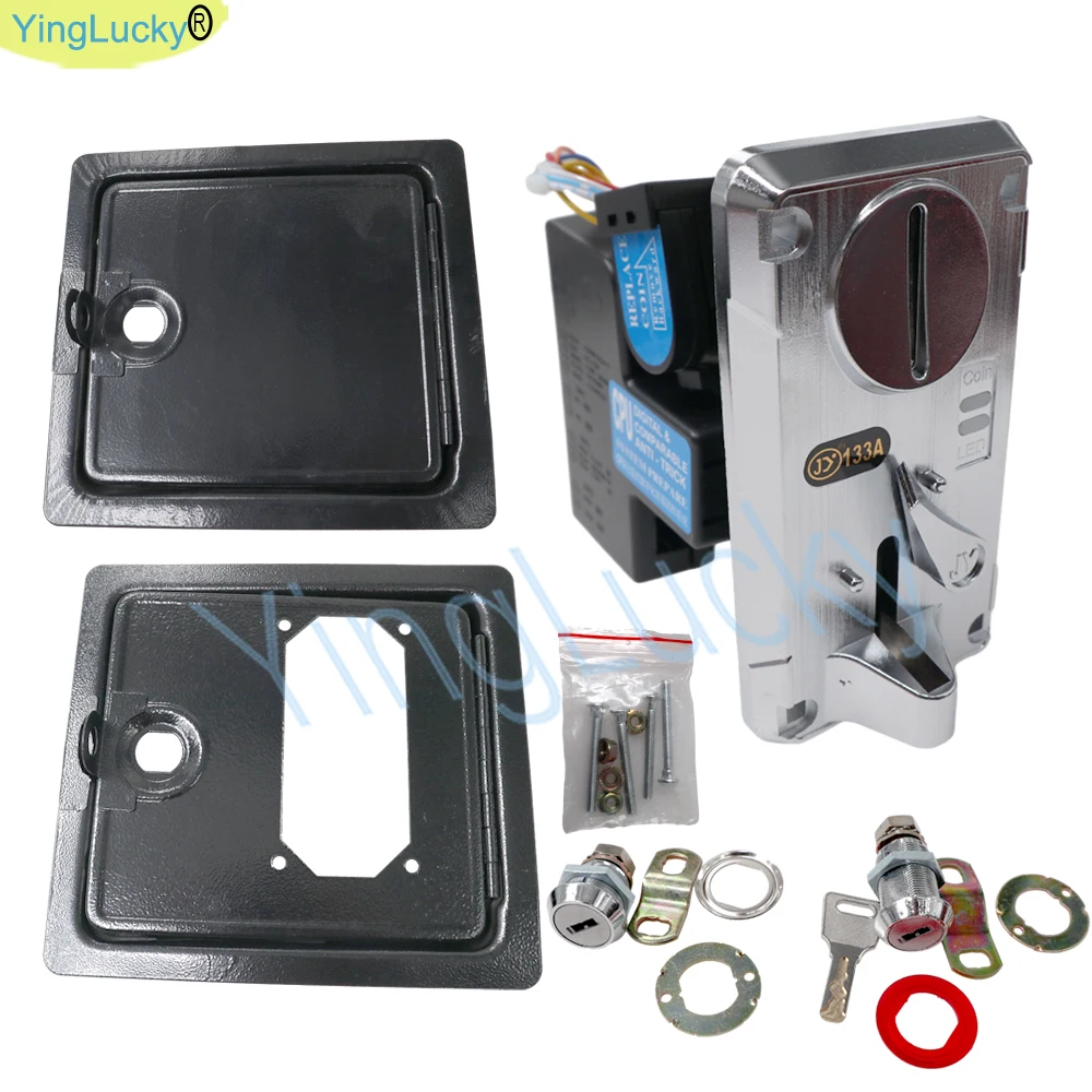 Arcade Coin Acceptor Kit Arcade Machine Kit Arcade Iron Door Coin Lock Per Artiglio Gru Doll Accessori Per Macchine Parti Arcade