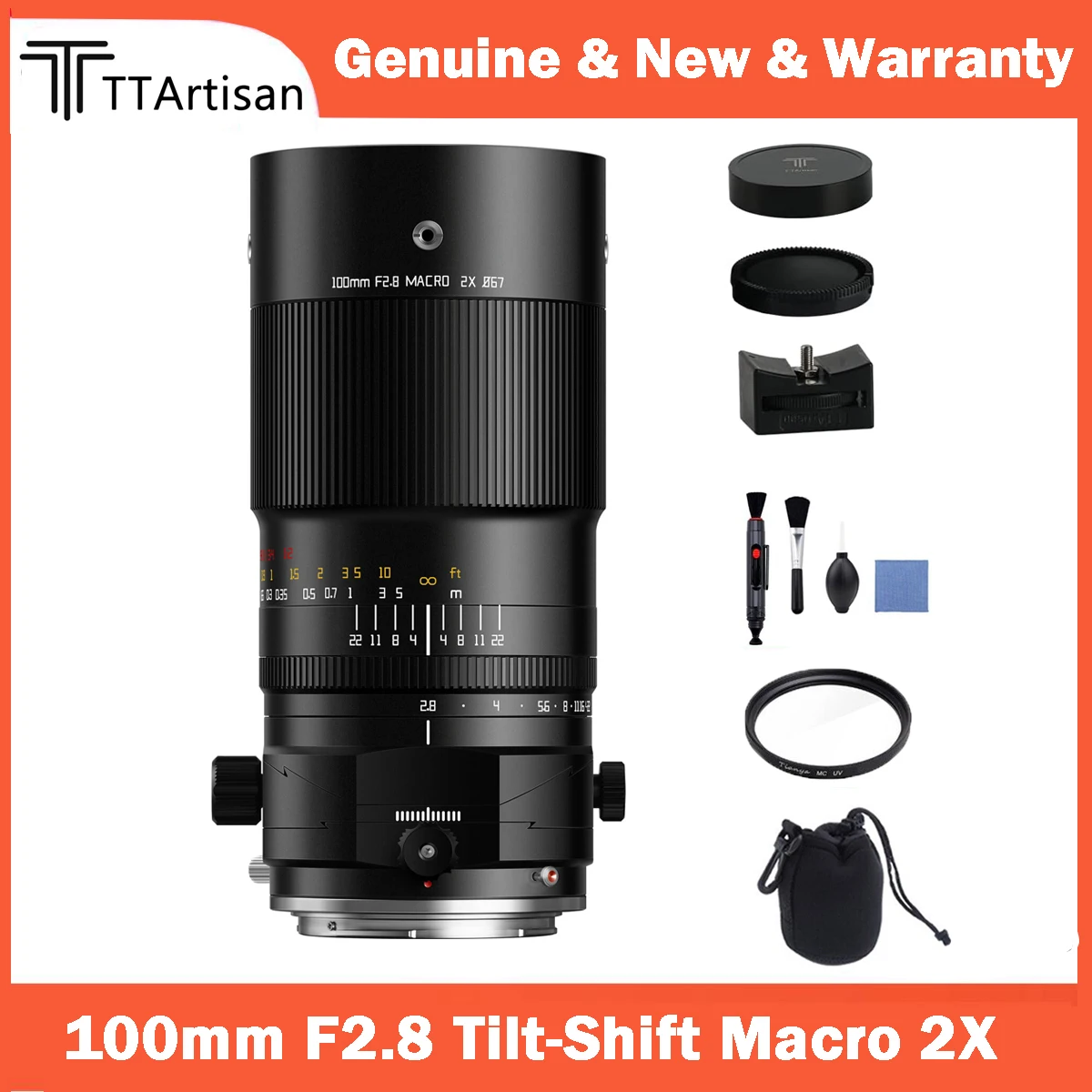 Ttartisan 100Mm F2.8 Tilt-Shift Macro 2X Obiettivo Per Fotocamera Full Frame Per Fotocamere Sony A7 Fuji X-T3 X-Pro3 Gfx100 Nikon Z5 D5 Canon R5