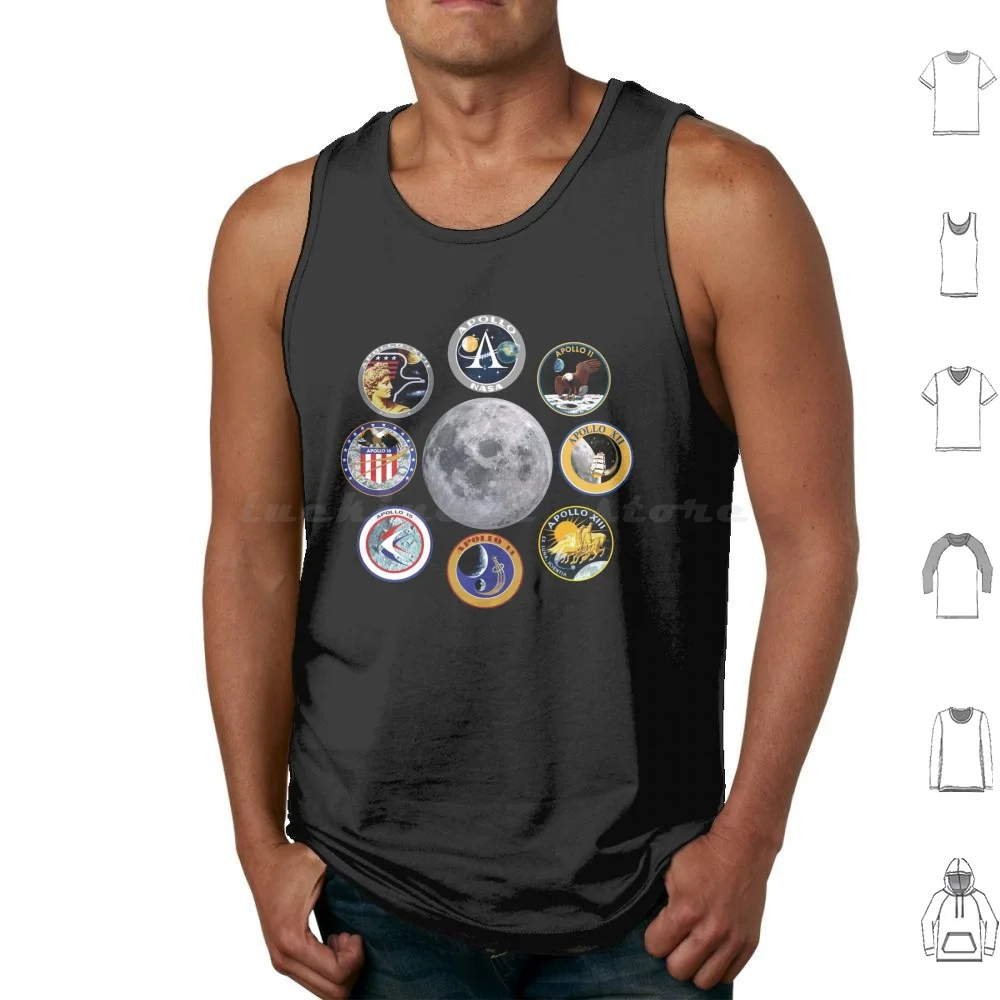 Apollo Moon Landing Pations T-Shirt Canotte Stampa Cotone Apollo Moon Landing Space Compleanno Marito Moglie Spazio