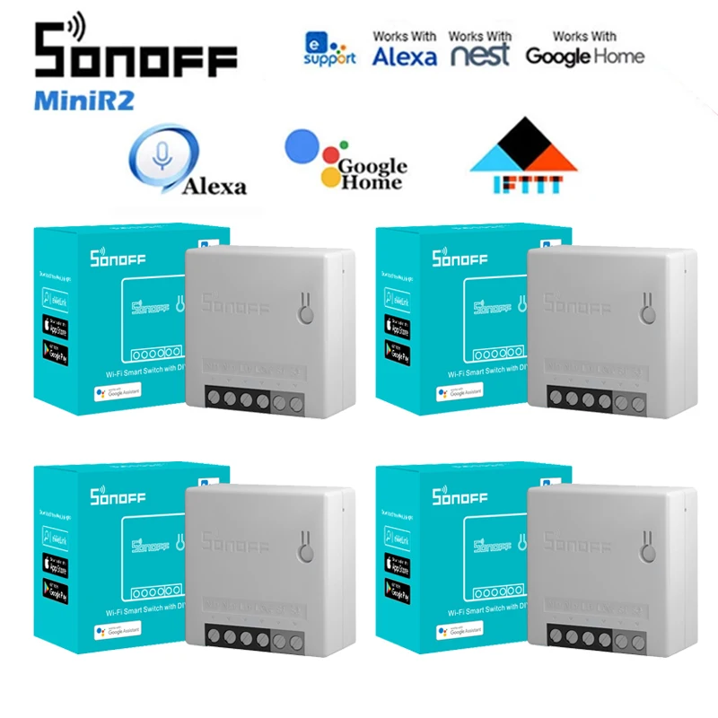 1-10 Pz Sonoff Mini R2 Diy Smart Wifi Switch 2 Vie Sonoff Interruttore Relè Interruttore Ewelink Smart Home Di Alexa Google Home