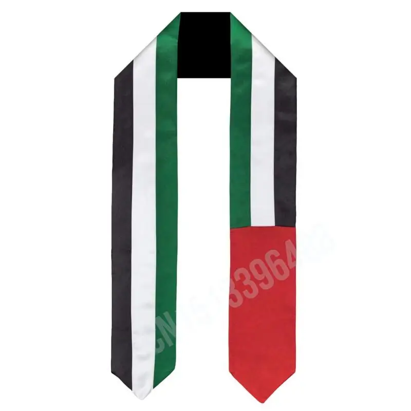 United Arab Emirates Flag Scarf Top Print Graduation Sash Stole International Study Abroadparty Accessory