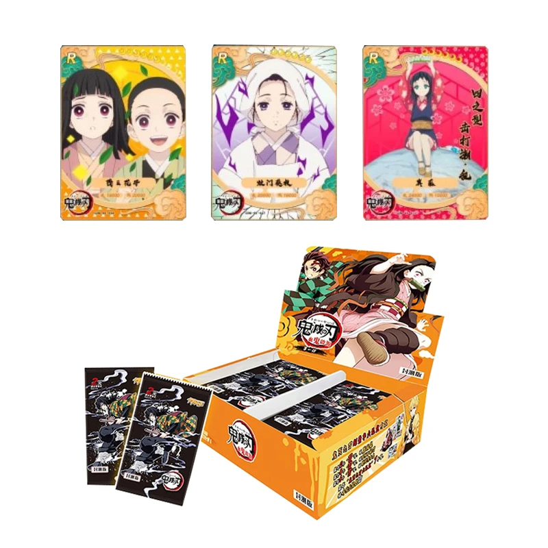 Anime Demon Slayer Collection Card Booster Box Streaming Diamond Grade Sp Card Playing Game Board Toy For Family Children Gift