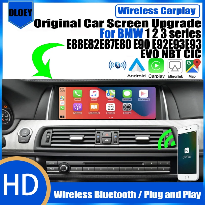 Wireless Apple Carplay Android Auto Interface Adapter Reverse Camera Per Bmw 1 2 3 Series Muslime90 Muslimevo Nbt Cic
