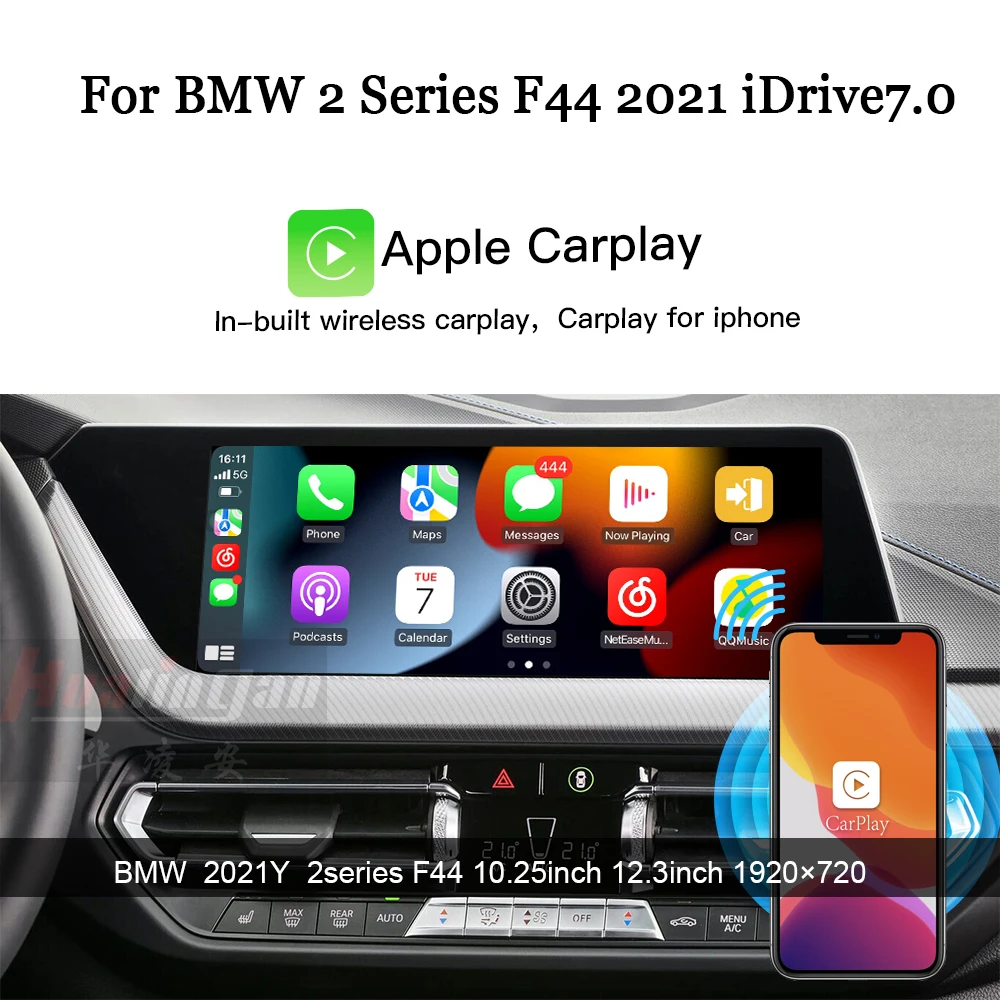 Hualingan 128G Android Ai Box Per Bmw Carplay Ai Box Nbt Evo Mgu Drive 6.0 Idrive 7.0 Android Auto Apple Carplay Schermo Intero