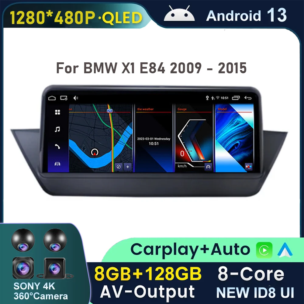 10.25 "Android 13 Car Multimedia Player Gps Per Bmw X1 E84 2009 - 2015 Irrive Radio Stereo Wireless Apple Carplay