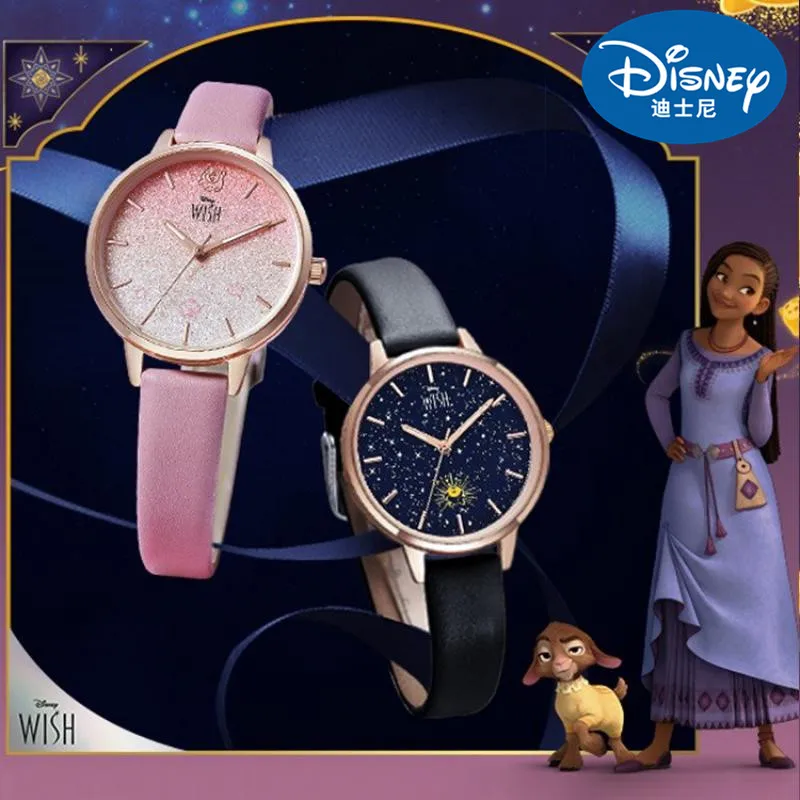 Disney 2024 New Wish Asha For Women Watch 100Th Anniversary Orologio Da Polso Al Quarzo Lady Girl Clock Stella Luminosa Femminile Reloj Mujer
