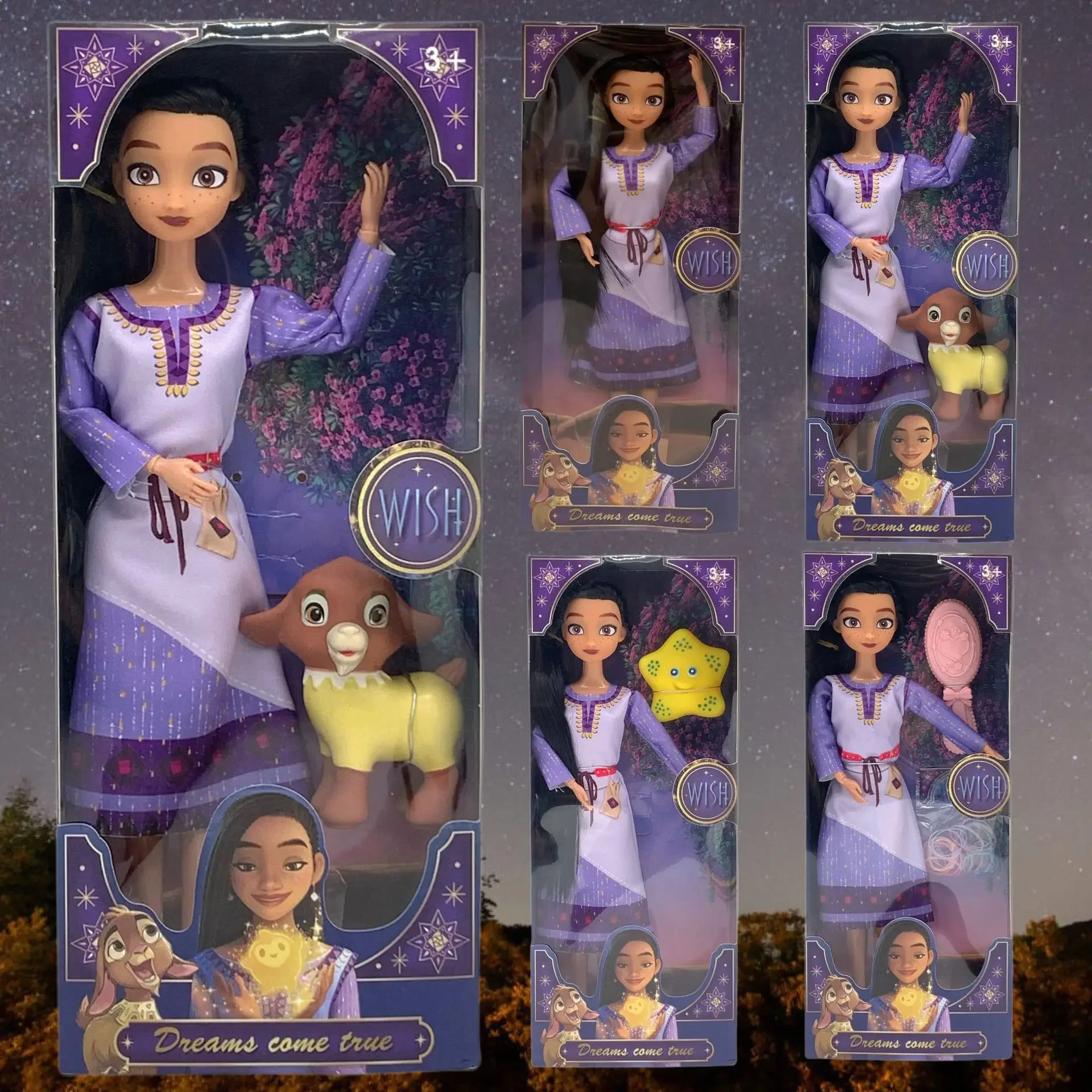 28Cm Disney Wish Star Romance Vinyl Star Wish Princess Asha Wish Doll Toy Regalo Di Natale Di Compleanno Della Ragazza