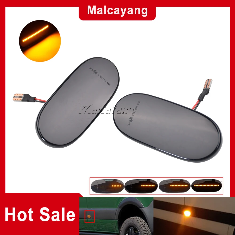 2Pcs Dynamic Ambe Indicatore Di Direzione Muslimfast Delivery Led Side Marker Per Benz Sprinter W906 Vw Crafter Minibus