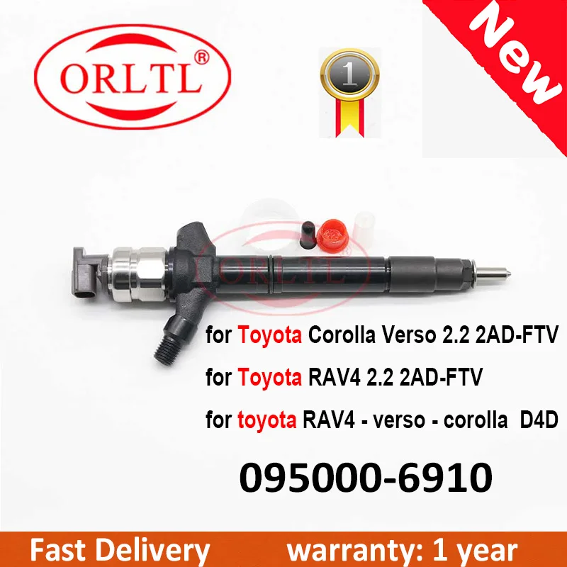 Nuovo 095000-6910 095000 6910 0950006910 Per Toyota Corolla Verso 2.2 Iniettore Di Carburante Del Motore Diesel 2Ad-Ftv
