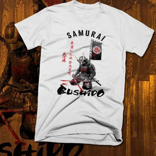 Samurai T-Shirt Japanese Bushido Code Kill Bill Hattori Hanzo Katana Japan, Nuove Maniche Lunghe O Corte