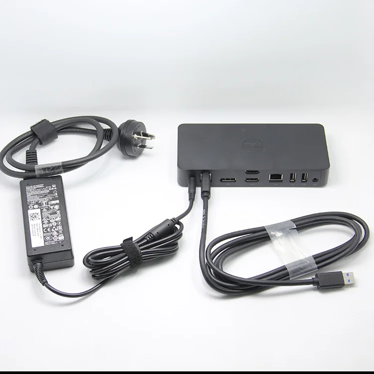 Docking Station Per Docking Station Dell Ultra Hd 4K Superspeed D3100 Hdmi Include Alimentatore Cavo Usb3.0 Con Cavo Di Alimentazione