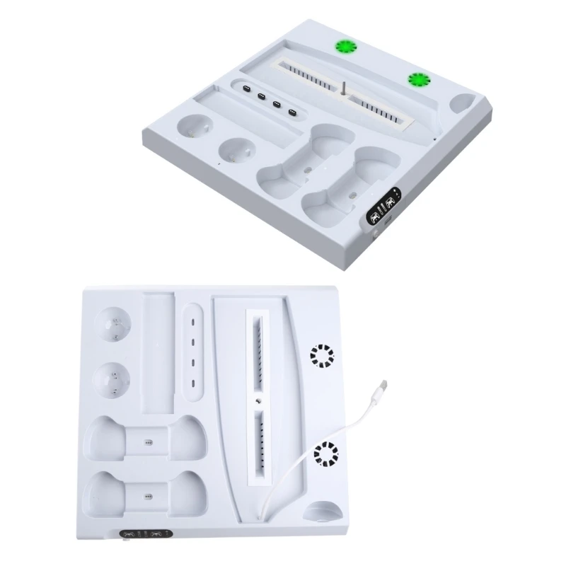 Supporto Per Controller Per Dock Station Di Ricarica Multifunzionale Con Ventole Di Raffreddamento Integrate E Led Per/Ps