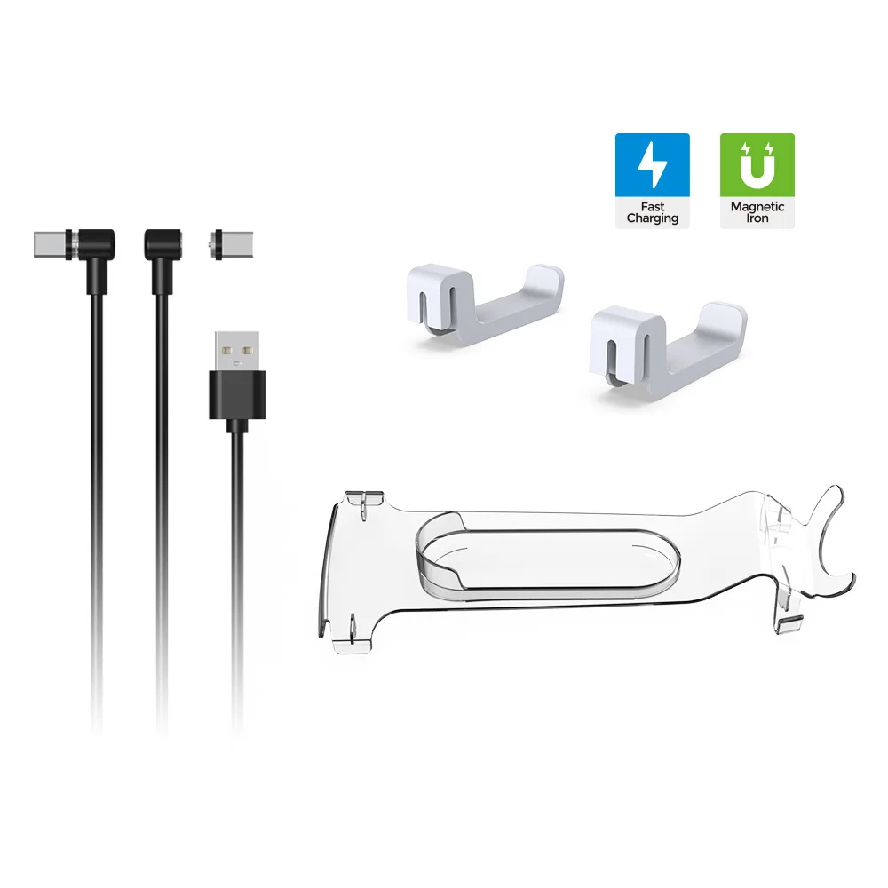 Per Ps5 Host Overhead Vr Storage Staffa + Maniglia Gancio Per Cuffie + Type-C Assorbimento Magnetico 2 In1 Pacchetto Di Ricarica