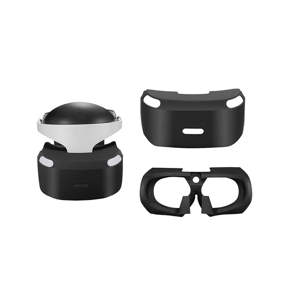 Per Ps4 Vr Controller Case Silicone Morbido Per Sony Playstation Vr Headset Occhiali Protector Antiscivolo Pelle In Gomma Nera