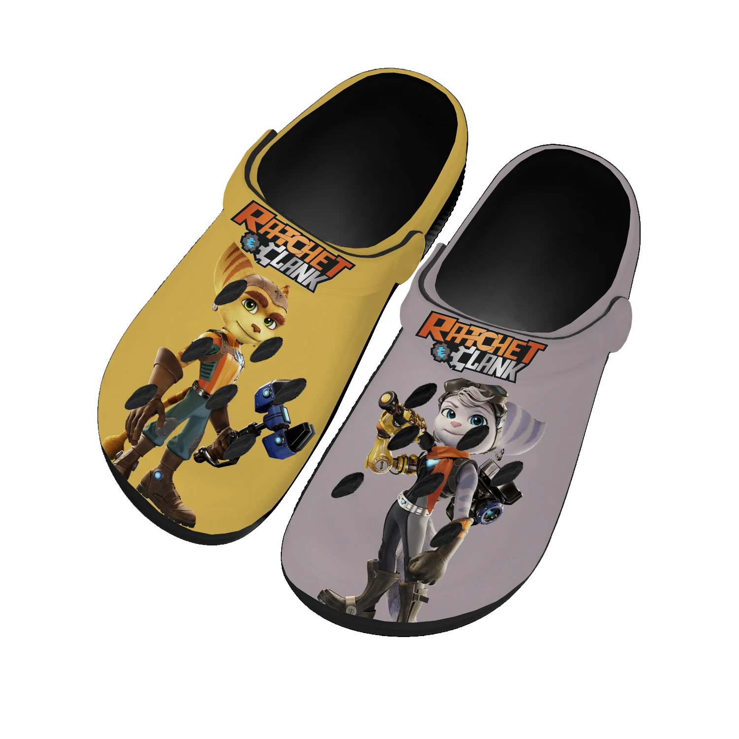 Ratchet & Clank Rift Apart Home Zoccoli Hot Cartoon Game Mens Womens Scarpe Da Acqua Su Misura Garden Beach Hole Pantofole Sandali