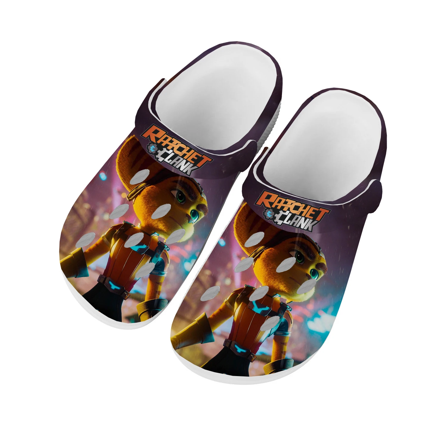 Ratchet & Clank Rift Apart Home Zoccoli Hot Cartoon Game Mens Womens Custom Built Water Shoes Garden Beach Hole Pantofole Sandali
